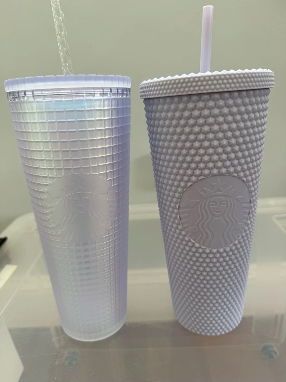 Starbucks Bundle of Two - Iridescent Lavender Studded Tumbler
